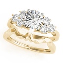 Round Cut Diamond Seven Stone Style Bridal Set Wedding Ring for Her/Women