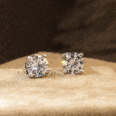 6.00MM Round Cut Diamond Stud Erarings For Her/Women