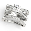 Round Cut Diamond Split Shank Style Bridal Set Wedding Ring for Her/Women/Excellent Style Ring
