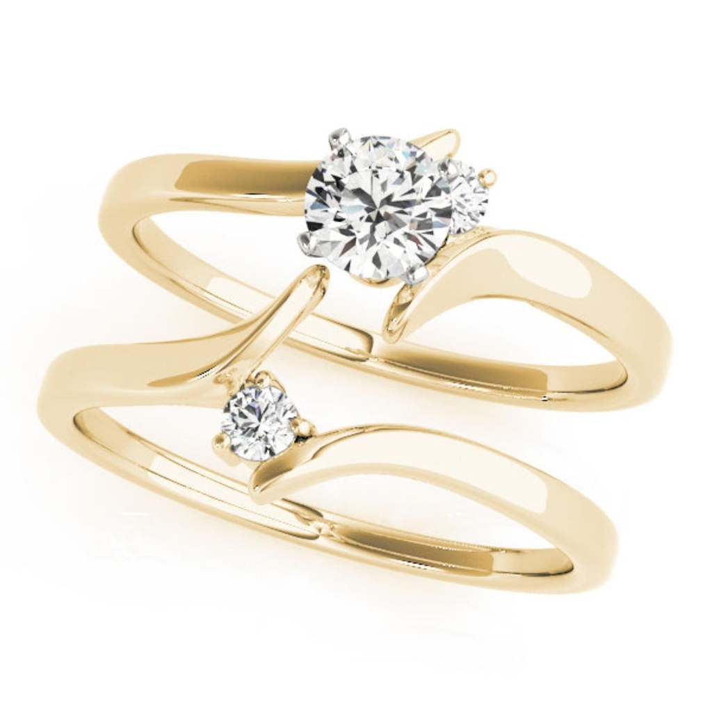 Round Cut Diamond Unique Style Engagement Ring for Her/Women/Excellent Style