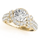Round Cut Diamond Unique Style Engagement Ring For Women