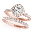 Cushion Cut Diamond Halo With Accents Engagement Ring for Her/Women