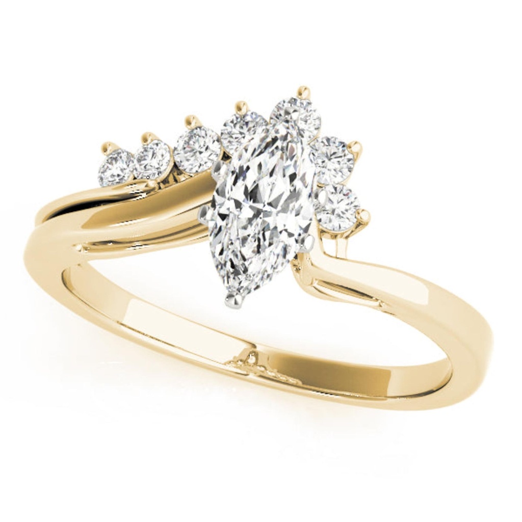 Marquise Cut Diamond Unique Style Engagement Ring for Her/Women