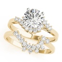 Round Cut Diamond Twisted Style Bridal Set Wedding Ring for Her/Women