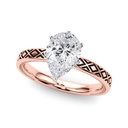Pear Cut Diamond Solitaire Style Engagement Rign for Women