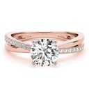 Round Cut Diamond Twisted Style Engagement Ring For Women