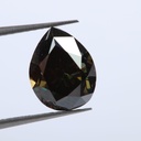 Loose Moissanite Black Clean Pear Cut 6.00 x 4.00 MM
