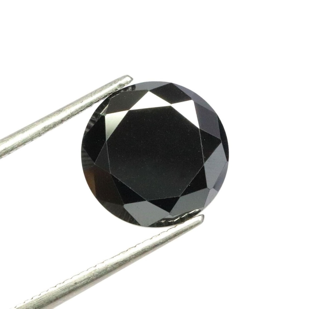 Loose Moissanite Black Clean Round Cut 12.75 MM 