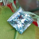 Loose Moissanite Blue Clean Princess Cut 10.00 MM