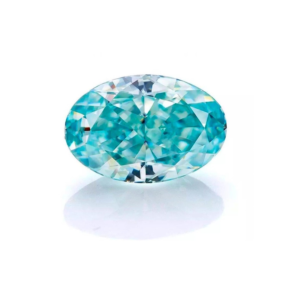 Loose Moissanite Blue Oval Cut 10.00 x 8.00 MM