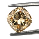 Loose Moissanite Brown Clean Cushion Cut 9.50 MM