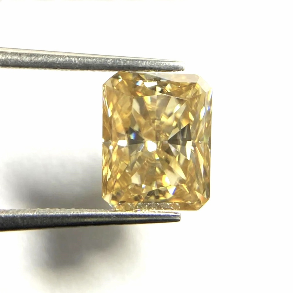 Loose Moissanite Canary Yellow Clean Radiant Cut 10.00 x 8.00 MM