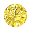 Loose Moissanite Canary Yellow Clean Round Cut 8.25 MM