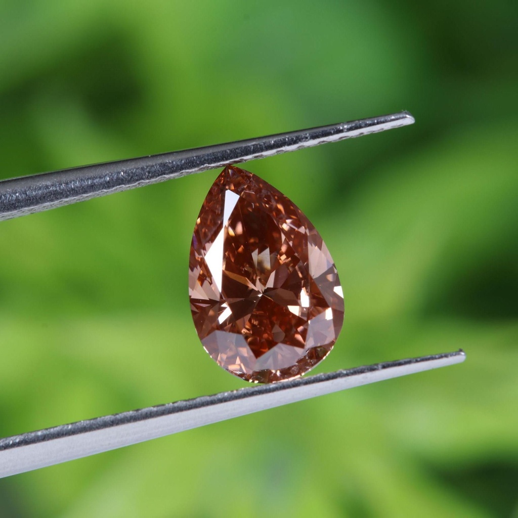 Loose Moissanite Deep Brown Clean Pear Cut 6.00 x 4.00 MM