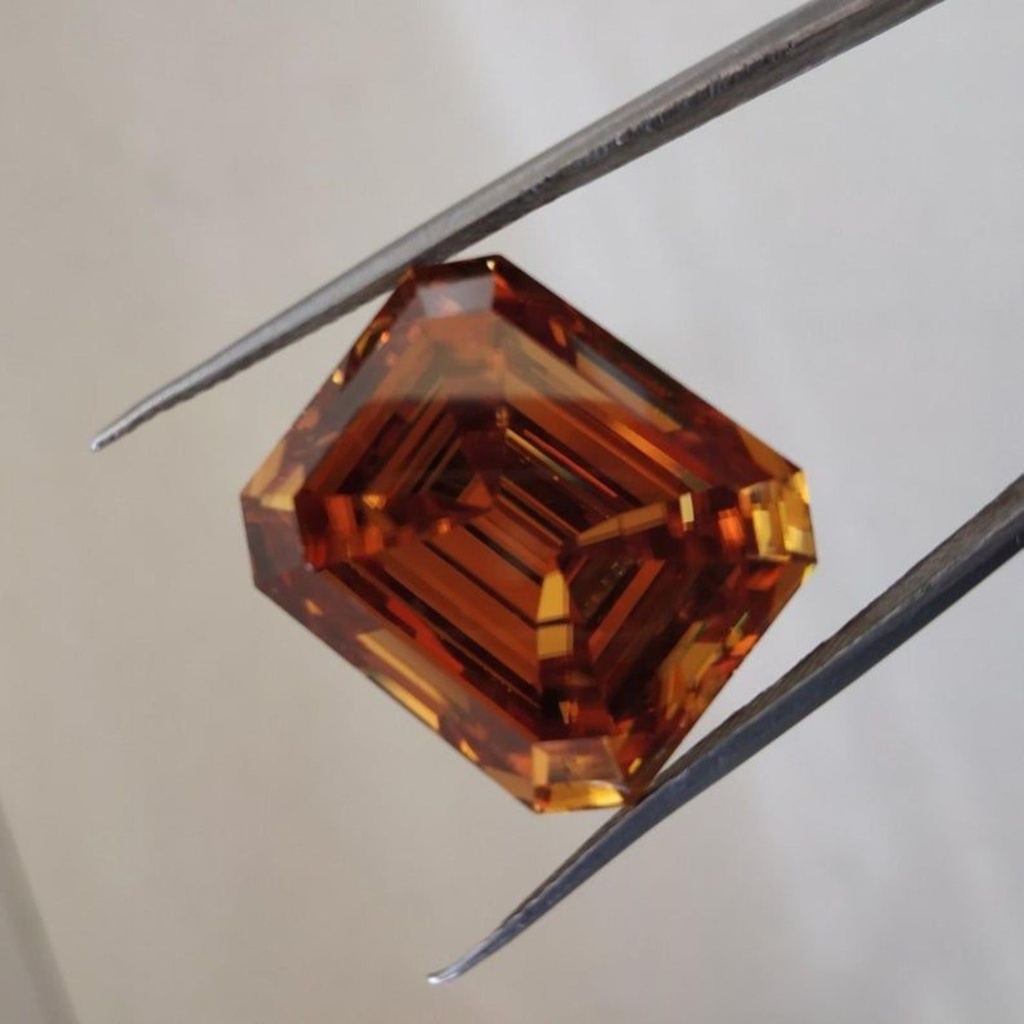 Loose Moissanite Deep Brown Clean Radiant Cut 12.00 x 10.00 MM