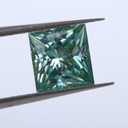 Loose Moissanite Fancy Blue Clean Princess Cut 8.00 MM