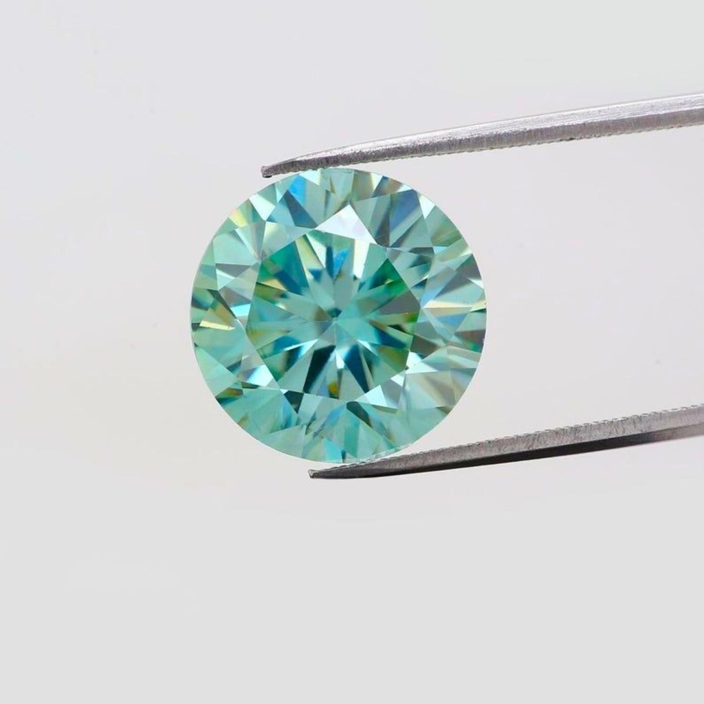 Loose Moissanite Fancy Blue Clean Round Cut 4.50 MM