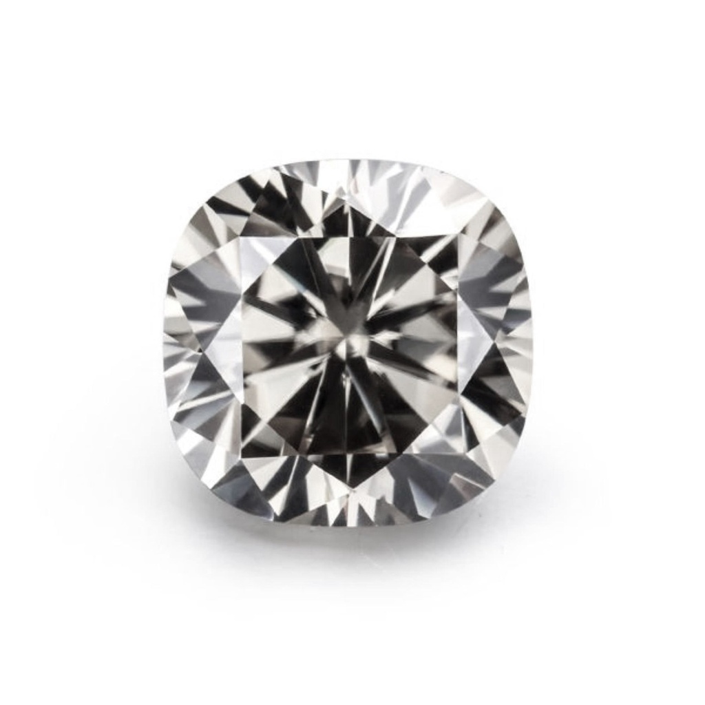 Loose Moissanite Grey Clean Cushion Cut 7.50 MM