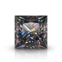 Loose Moissanite Grey Clean Princess Cut 6.50 MM