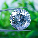 Loose Moissanite Ice Blue Clean Round Cut 12.25 MM