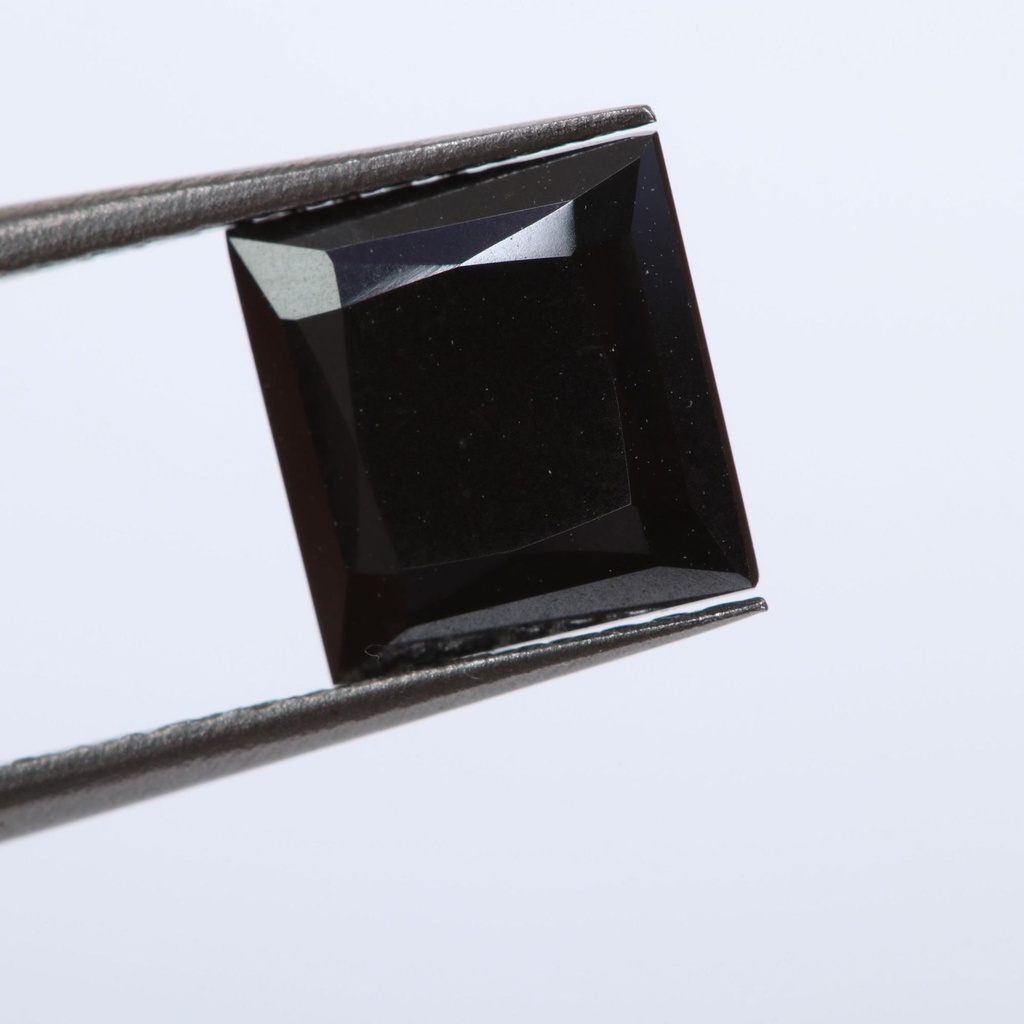 Loose Moissanite Jet Black Clean Princess Cut 6.00 MM