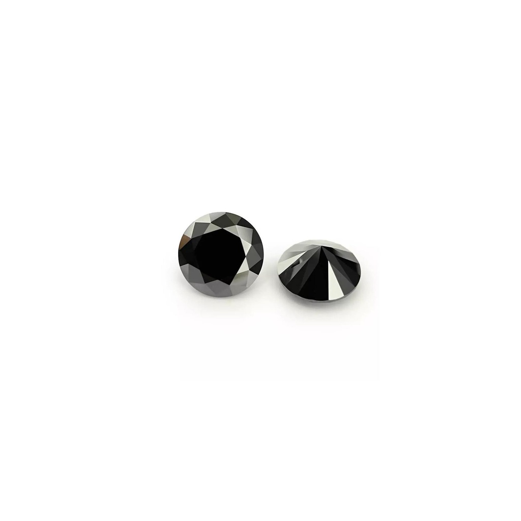 Loose Moissanite Jet Black Clean Round Cut 4.75 MM