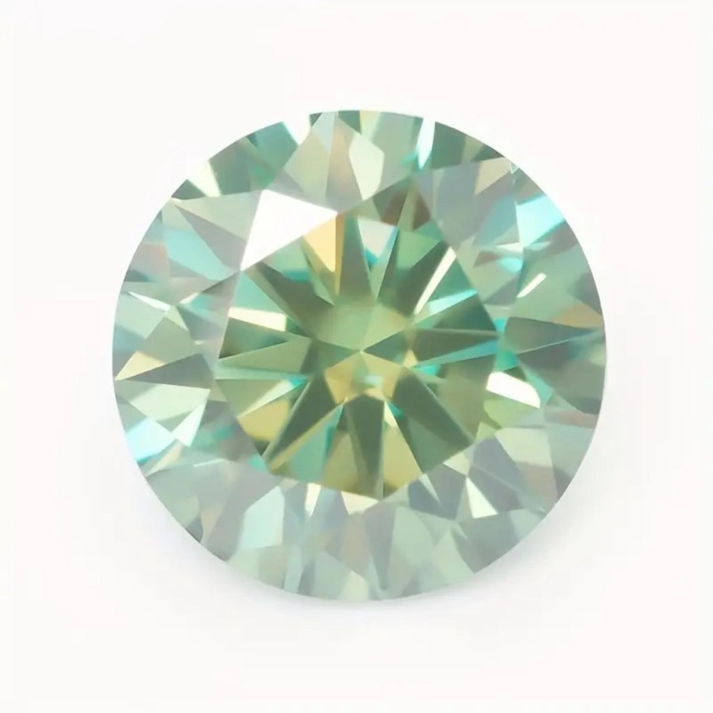 Loose Moissanite Light Green Clean Round Cut 3.00 MM - 1