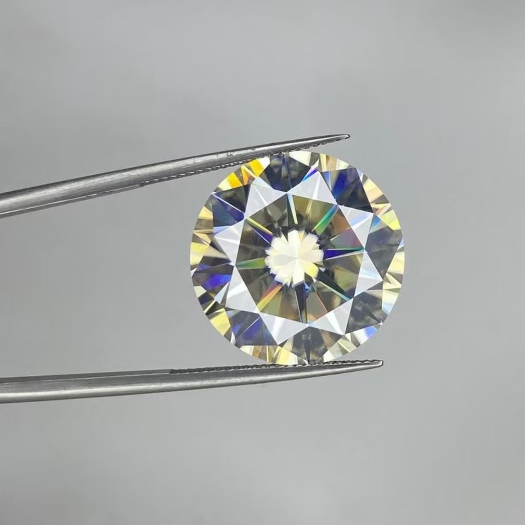 Loose Moissanite Light Yellow Clean Round Cut 4.50MM