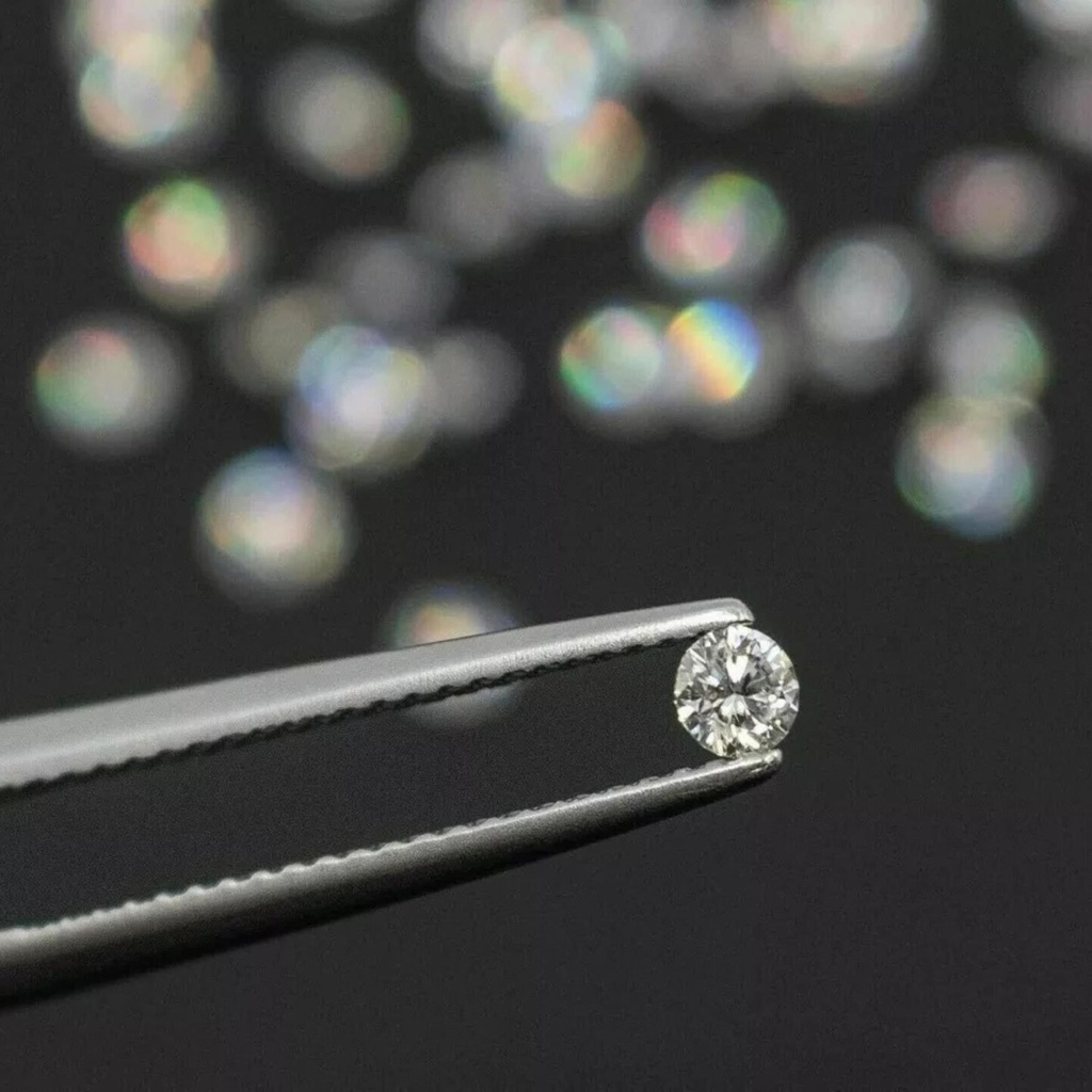 Loose Moissanite Off White Clean Round Cut 3.75 MM