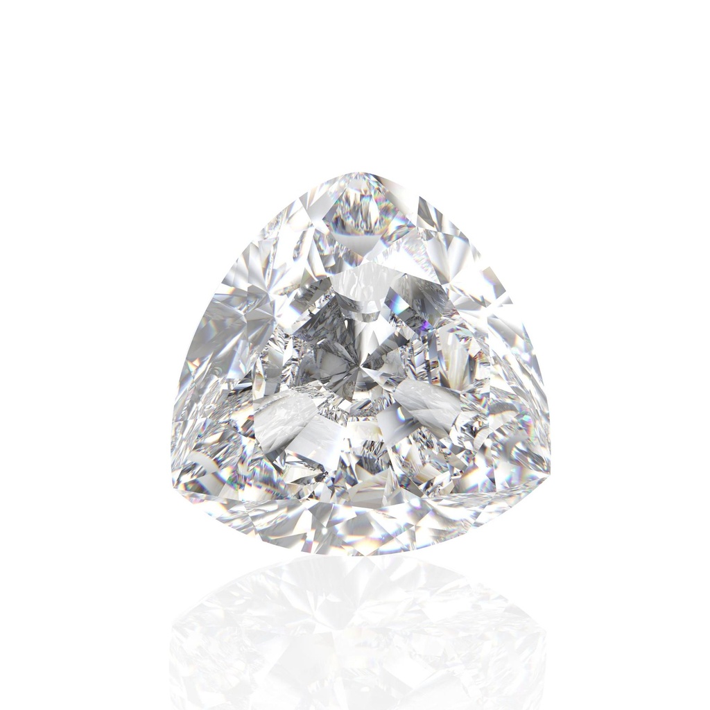 Loose Moissanite Off White Clean Trillion Cut 8.00 MM