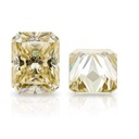 Loose Moissanite Off White Yellow Clean Radiant Cut 9.00 x 7.00 MM