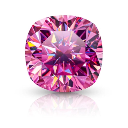 Loose Moissanite Pink Clean Cushion Cut 5.00 MM