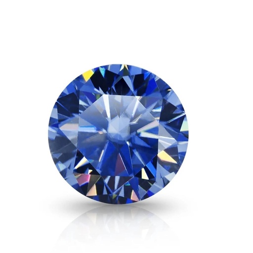 Loose Moissanite Royal Blue Clean Round Cut 13.25 MM