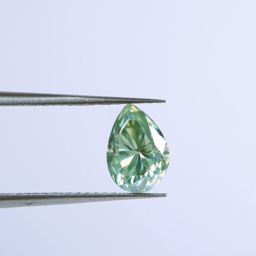 Loose Moissanite Vivid Green Clean Pear Cut 12.00 x 8.00 MM