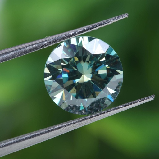 Loose Moissanite Vivid Green Clean Round Cut 8.00 MM