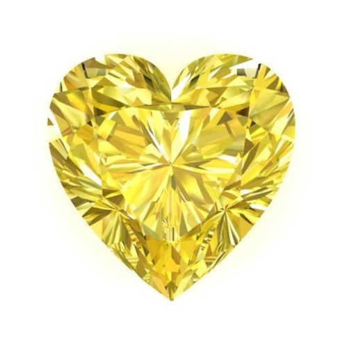 Loose Moissanite Yellow Clean Heart Cut 8.50 MM
