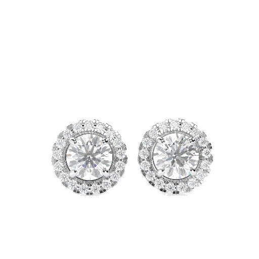 Round Diamond Stud Earring