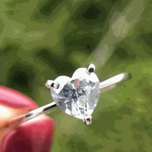 Heart Cut Diamond Solitaire Engagement Ring For Women