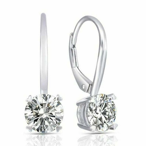Round Cut Drop Dangle Earrings For Women