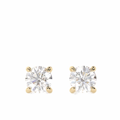 Round Cut Solitaire Stud Earring For Women