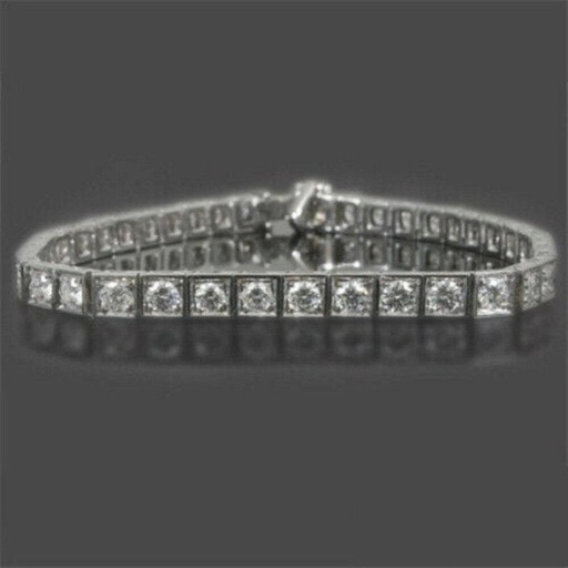 Round Cut Diamond Tennis Bracelet For Men