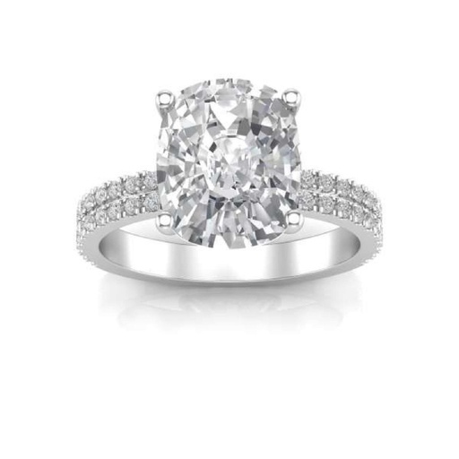 Elongated Cushion Cut Diamond Engagement Ring for Women