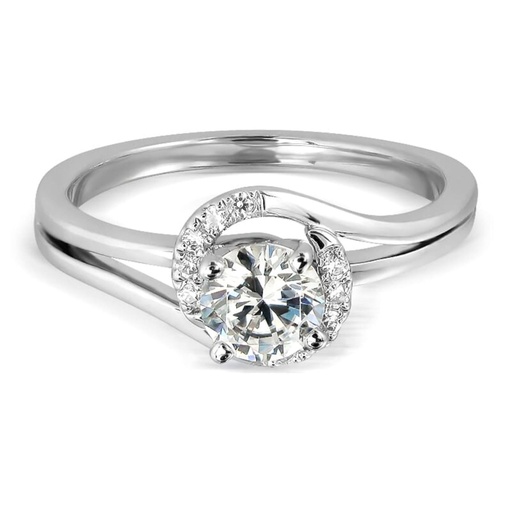 Round Diamond Unique Style Anniversary Ring for Women
