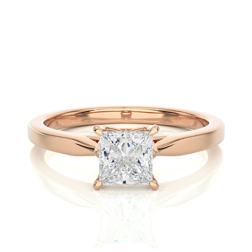 Princess Cut Diamond Solitaire Engagement Ring For Women
