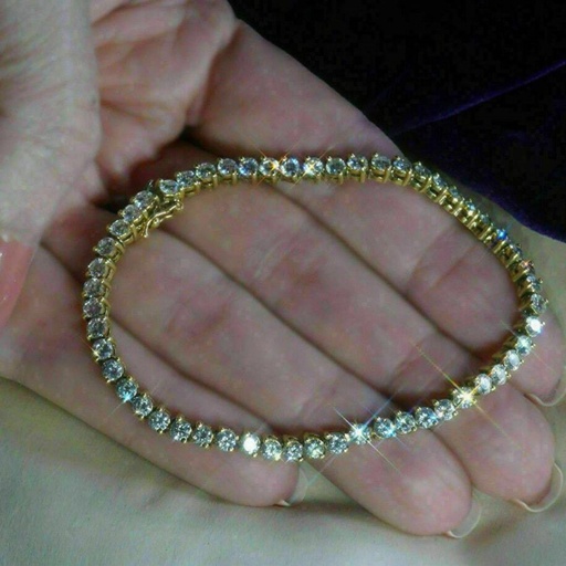 3.50 MM Round Cut 2 Prong Setting Tennis Bracelet For Women