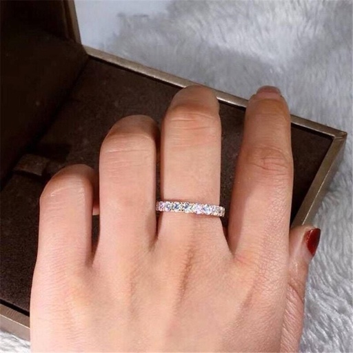 Round Cut Diamond Eternity Wedding Band for Women