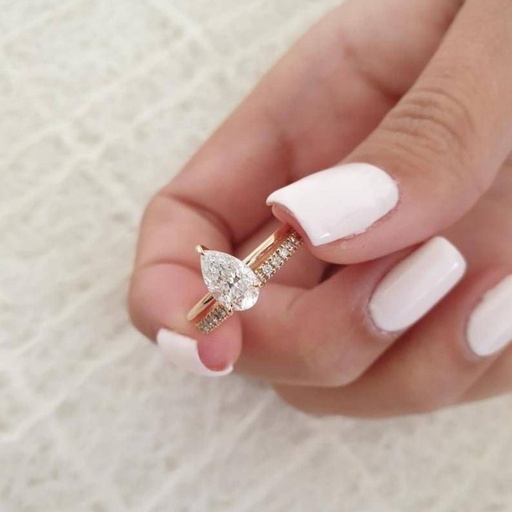  Pear Diamond Shape Bridal Set For Women