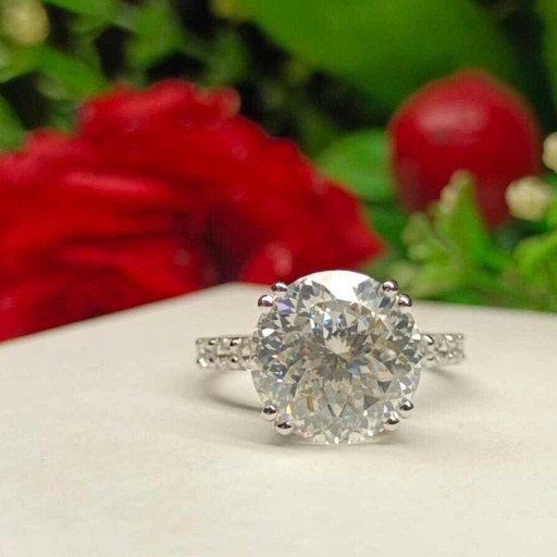 Round Portuguese Cut Diamond Engagement Ring For Women