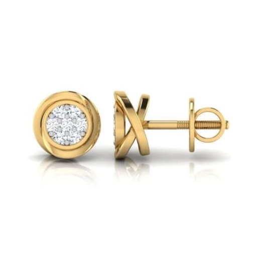 Round Cut Diamond Unique Stud Earrings For Women