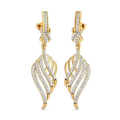 Round Cut Diamond Big Drop Dangle Unique Earrings For Women